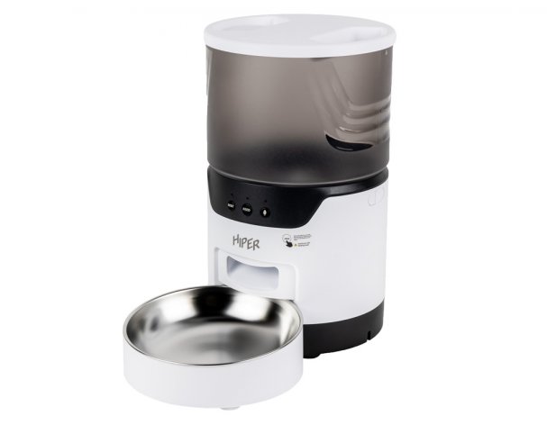 Кормушка умная Hiper Wi-Fi IoT Pet Feeder, 3000 мл, белый/черный RA-324985