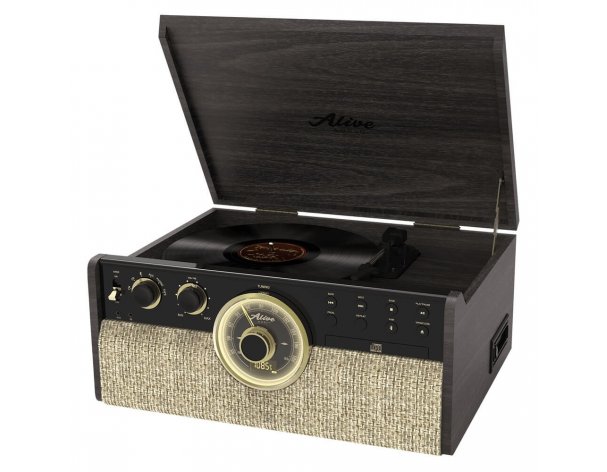 Vinyl record player Alive Audio Great Gatsby Dark Wood