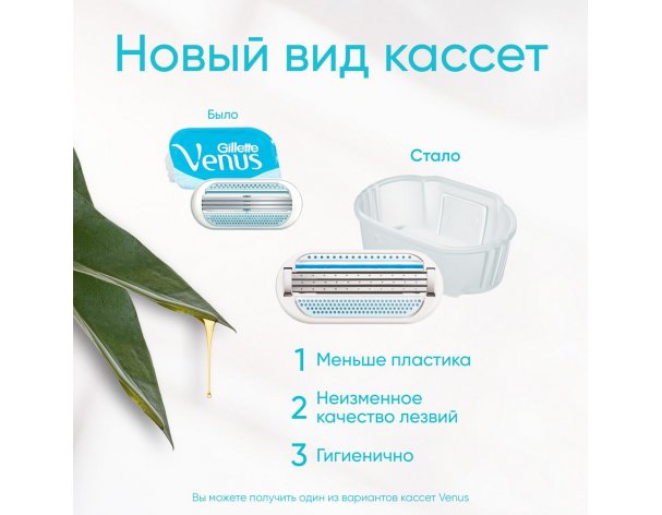 Кассеты сменные для бритвы Gillette Venus Smooth 2 шт.