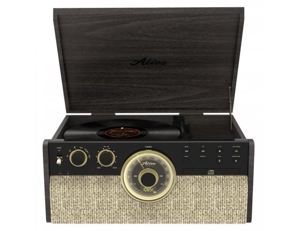 Vinyl record player Alive Audio Great Gatsby Dark Wood