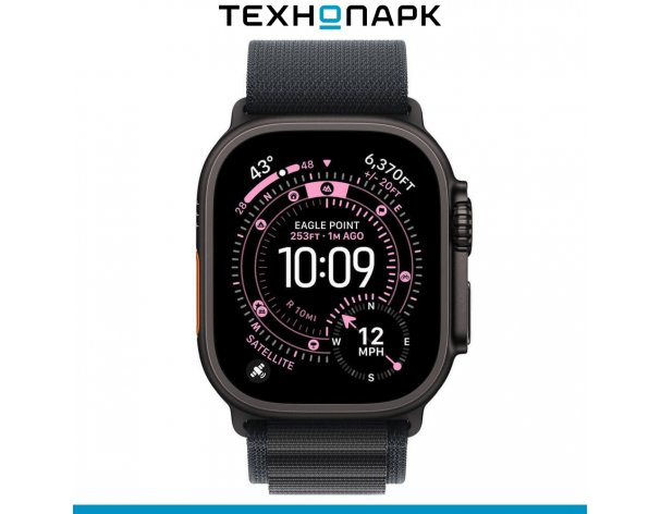 Смарт-часы Apple Watch Ultra 3 49 мм Black, L ремешок чёрный Alpine