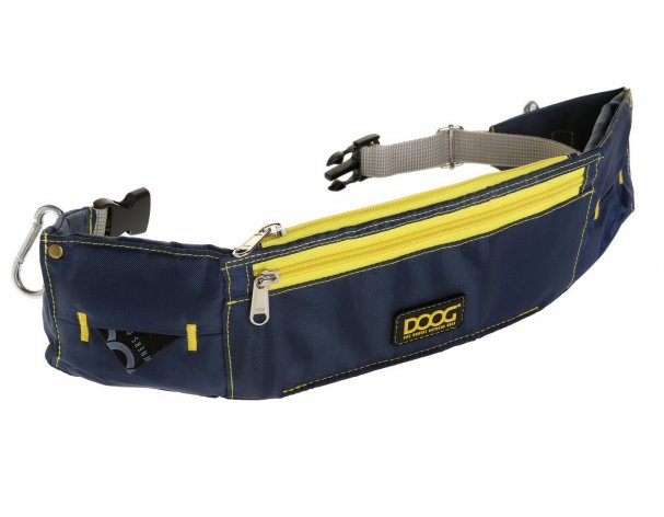 Waist bag Doog Maxi, blue-yellow, 42x10x1.5 cm