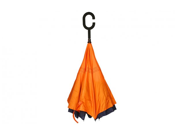 Reverse umbrella Routemark dark blue with orange