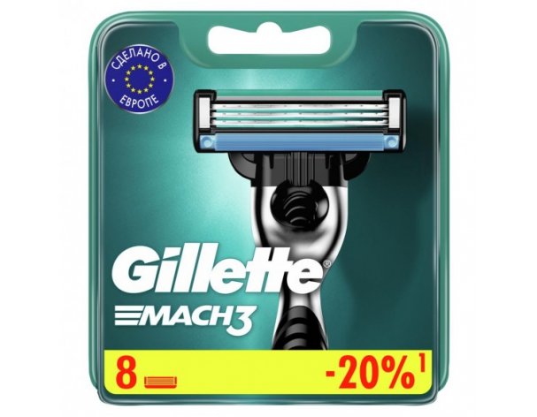 Кассеты сменные для бритвы Gillette Mach3 8 шт.