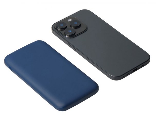 Набор из внешнего акуумулятора и универсального кабеля Evolt Reserve LED, 10000mAh, темно-синий