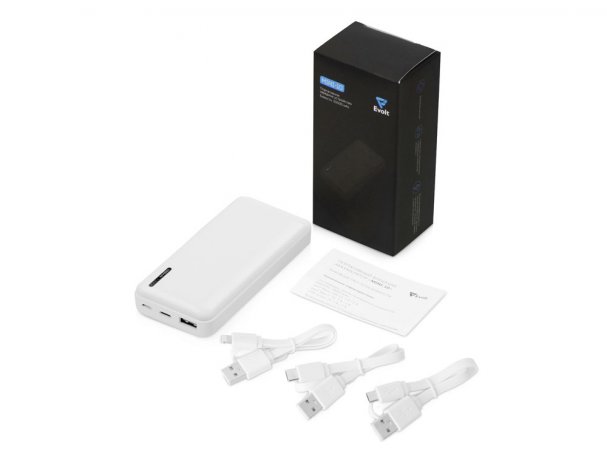 Battery external Evolt Mini-10, 10000 mAh, white (393206)