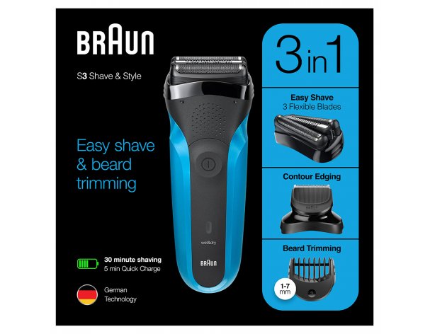 Электробритва Braun Series 3 Shave&Style 310bt + насадка-триммер и 5 гребней