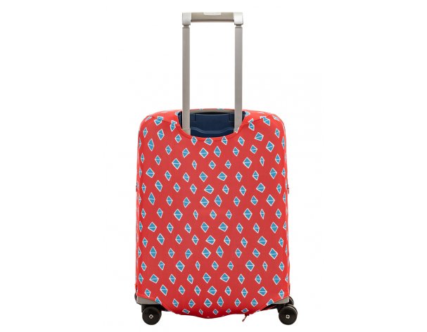 Cover for a suitcase Routemark Rhombus in red S (SP310)