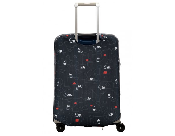 Чехол для чемодана Routemark Коты и порядок в черном M/L (SP500)