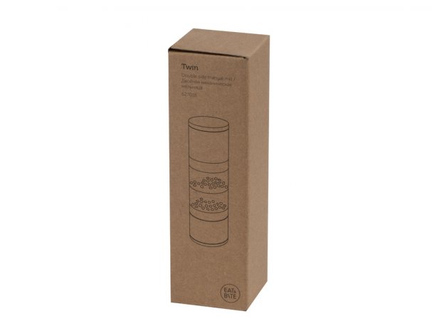 Mill double mechanical Eat&Bite Twin salt and pepper, silver/transparent (627016)