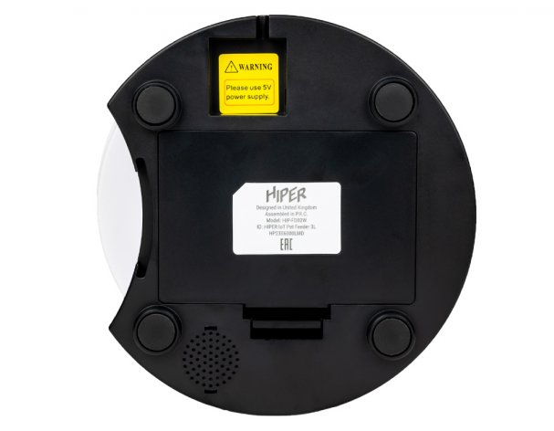 Кормушка умная Hiper Wi-Fi IoT Pet Feeder, 3000 мл, белый/черный RA-324985