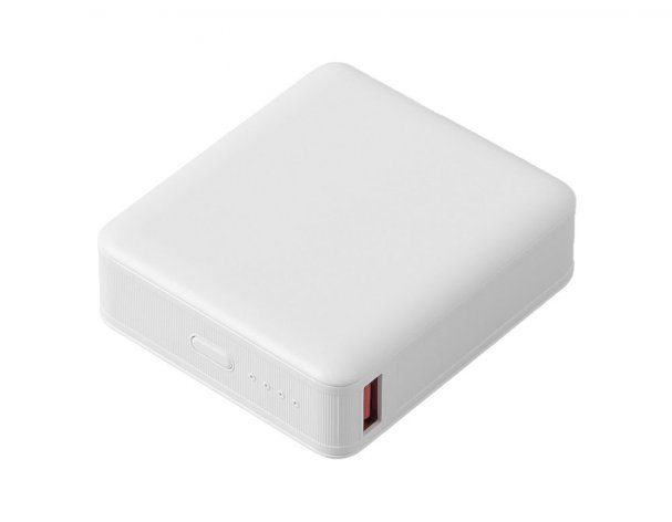 Аккумулятор внешний Evolt Brick 10 с быстрой зарядкой QC/PD, 10000 мАч, белый (392316)