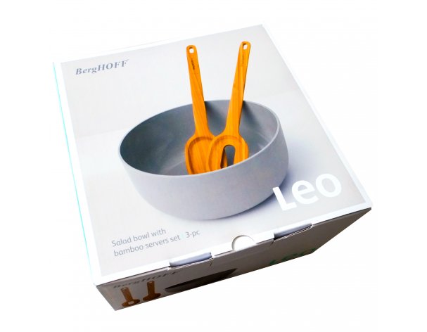 Salad bowl 24*10 cm with serving devices 30*6 cm Berghoff Leo 3950096