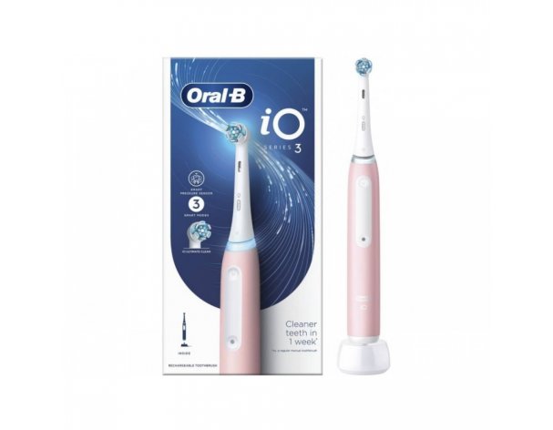 Щетка зубная электрическая Oral-B iO 3 Blush Pink + насадки Oral-B Ultimate Clean 4 шт