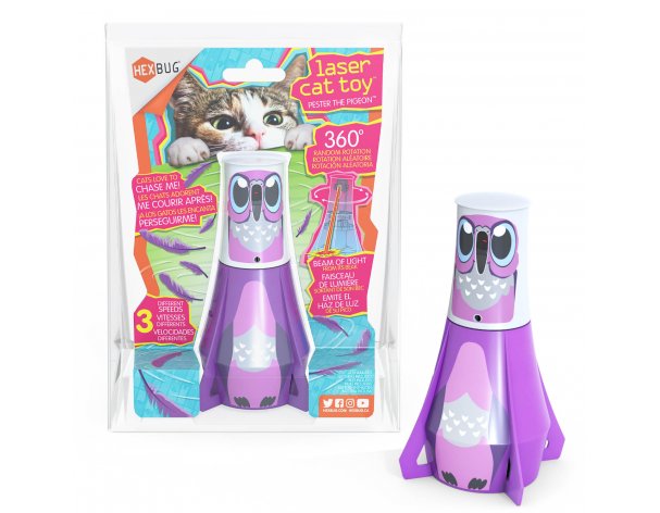 Interactive cat toy Hexbug «Pester the Dove», beige-purple, 13x8.5 cm (480-6588-00GL12)