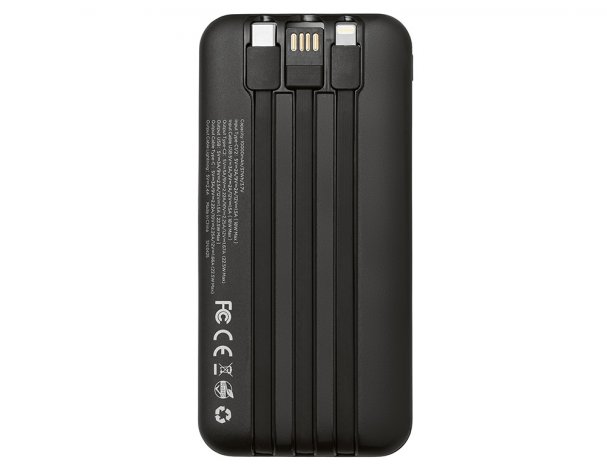Gift set Lettertone Tesla with an A5 notepad, pen, and 10,000 mAh power bank, black