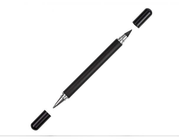 Pen metal and eternal pencil Van Gogh textured finish, black (21022.07)