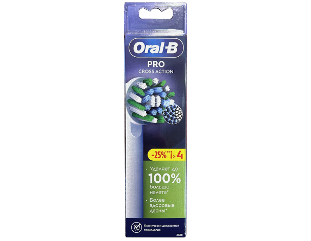 Насадки для зубных щеток Oral-B CrossAction EB50BR 4 шт