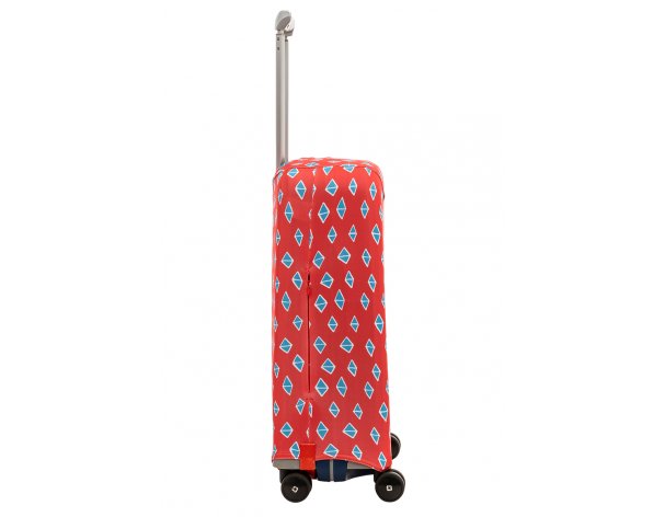 Cover for a suitcase Routemark Rhombus in red S (SP310)