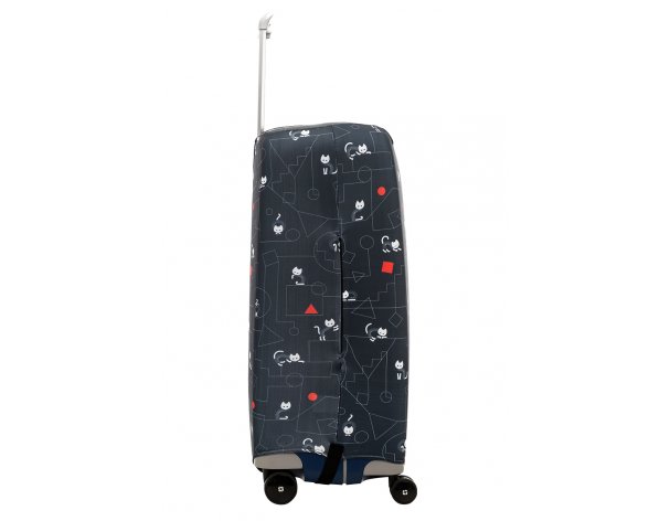 Чехол для чемодана Routemark Коты и порядок в черном M/L (SP500)