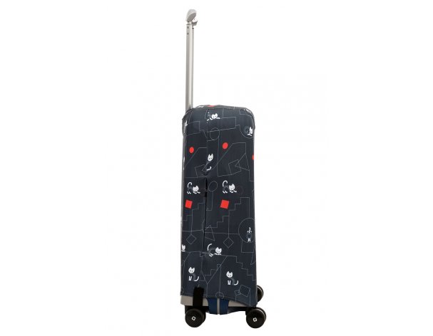 Cover for a suitcase Routemark Cats and an order in black S (SP500)