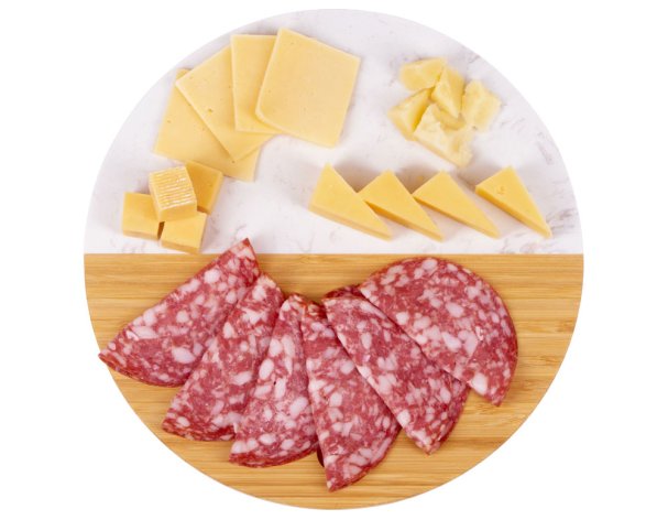 Cutting board of bamboo and marble Eat&Bite Julia, natural, white, marble (827318)