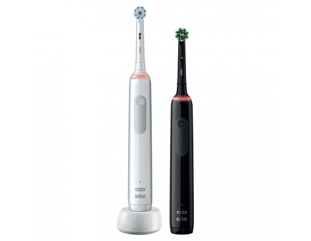 Набор электрических зубных щеток Oral-B Pro 3/D505.523.3H Black+White 2 шт