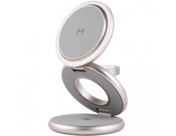 Устройство зарядное беспроводное Magssory Disc Signature Edition 3 в 1 Titan (WCH053t)
