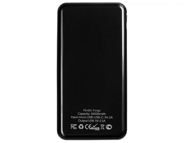 Аккумулятор внешний Evolt Forge v.2, металл, 10000mah, черный (591207)