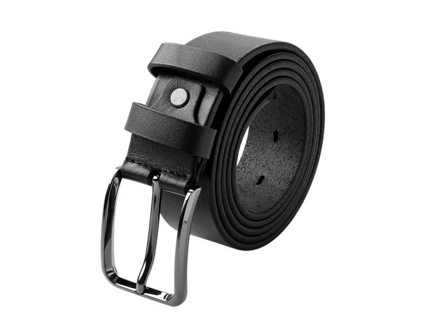 Gift set Long River: passport cover, belt, black (660147N)