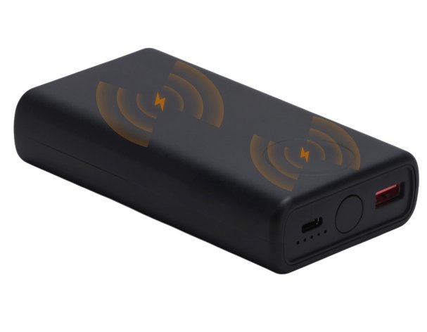 Аккумулятор внешний беспроводной 2-в-1 Qjet функцией зарядки Apple Watch, QC/PD AtomIQ, 10000 мАч, черный (595847)