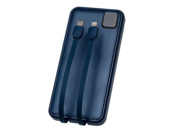 Battery external with built-in cables Evolt Frame, 10000mAh, dark blue (590170.72)