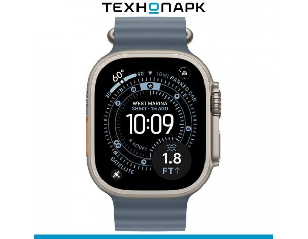 Смарт-часы Apple Watch Ultra 3 49 мм Natural, Ocean Band синий