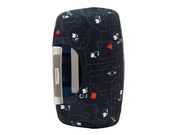 Чехол для чемодана Routemark Коты и порядок в черном M/L (SP310)