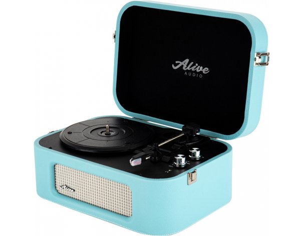 Vinyl record player Alive Audio Stories Turquoise STR-06-TS