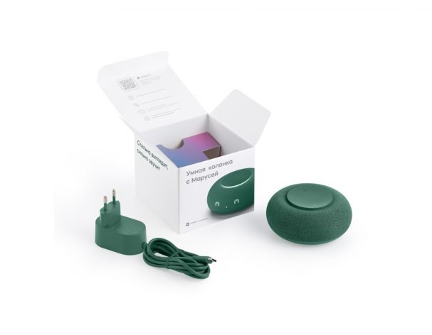 Smart speaker VK Capsule Mini with voice assistant Marusia coniferous green
