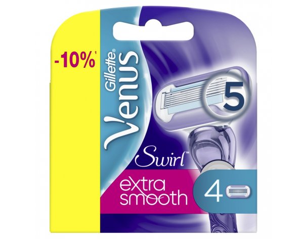 Кассеты сменные для бритвы Gillette Venus Extra Smooth Swirl 4 шт.
