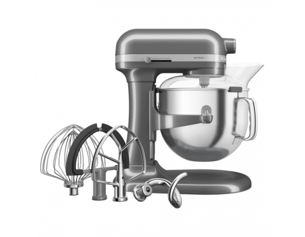 Миксер планетарный KitchenAid Artisan 5KSM70SHXEMS 6.6 л, серебряный медальон