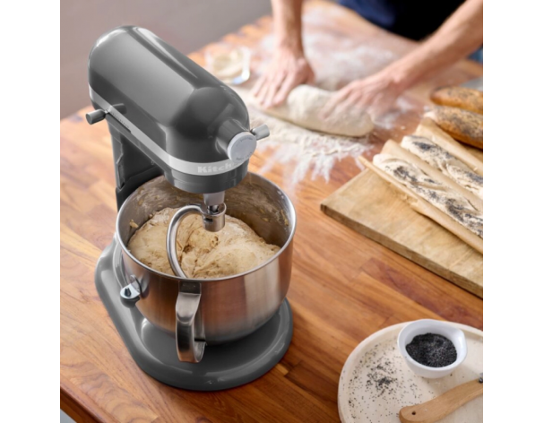 Миксер планетарный KitchenAid Artisan 5KSM70SHXEMS 6.6 л, серебряный медальон