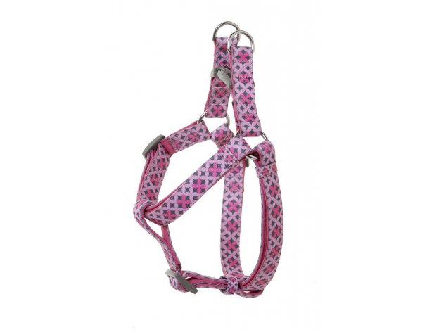 Harness for dogs Doog Toto, pink with pattern, M, 45-75 cm (HARPBS-M)
