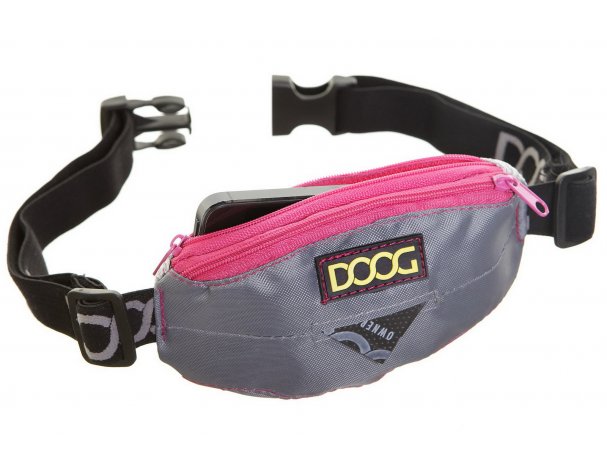 Сумка на пояс Doog Mini, серо-розовая, 15х7,5х3 см