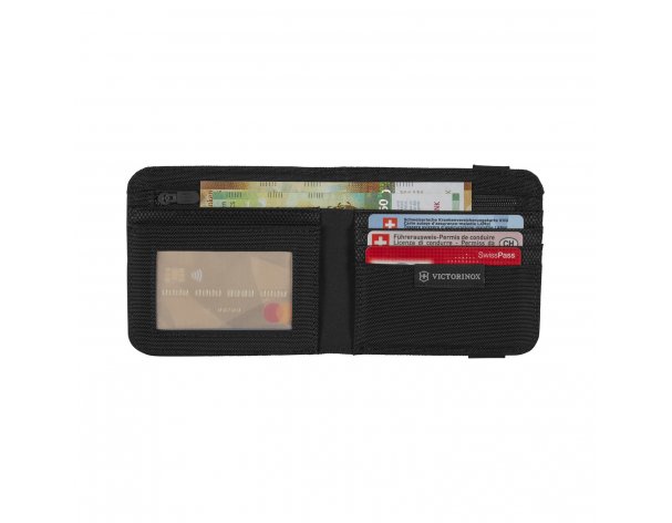 Бумажник Victorinox Ta 5.0 Bi-Fold Wallet с RFID защитой, нейлон, 11x1x10 см чёрный (610396)