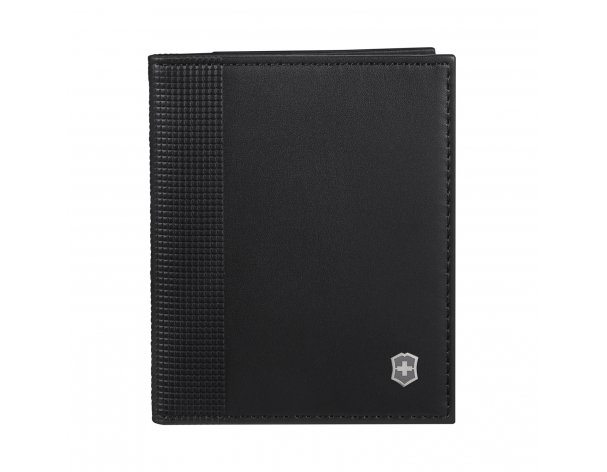 Визитница Victorinox Altius Alox с защитой от сканирования RFID, чёрная, натуральная кожа, 9x1x10 см (611578)