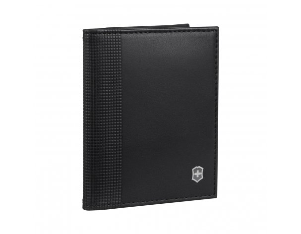 Визитница Victorinox Altius Alox с защитой от сканирования RFID, чёрная, натуральная кожа, 9x1x10 см (611578)