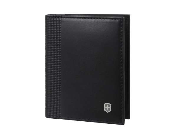 Визитница Victorinox Altius Alox с защитой от сканирования RFID, чёрная, натуральная кожа, 9x1x10 см (611578)