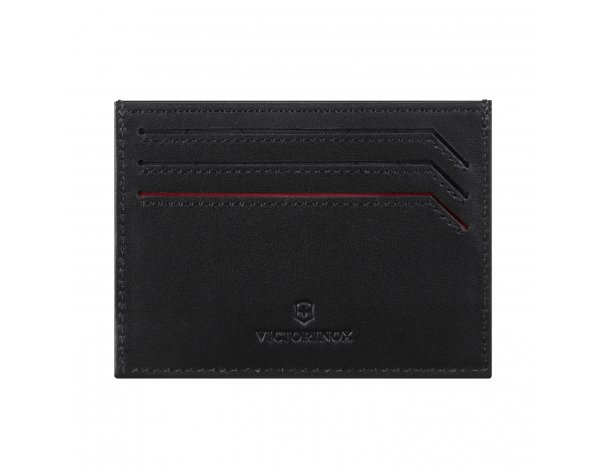 Визитница Victorinox Altius Alox с защитой от сканирования RFID, натуральная кожа, 8x1x10 см, чёрная (611580)