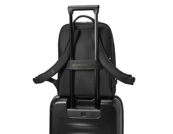 Рюкзак женский Victorinox Victoria Signature Deluxe Backpack, 32x18x39 см, нейлон/кожа, черный (612201)