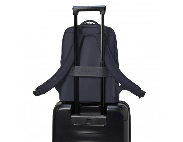 Рюкзак Victorinox Victoria Signature Compact Backpack, 30x16x38 см, нейлон/кожа, синий (612204)