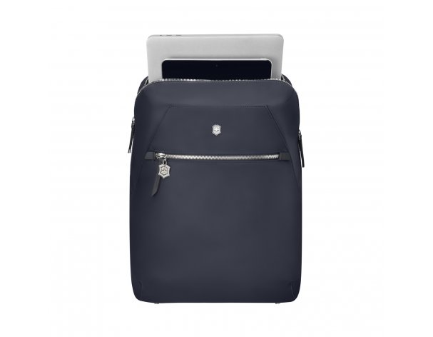 Рюкзак Victorinox Victoria Signature Compact Backpack, 30x16x38 см, нейлон/кожа, синий (612204)