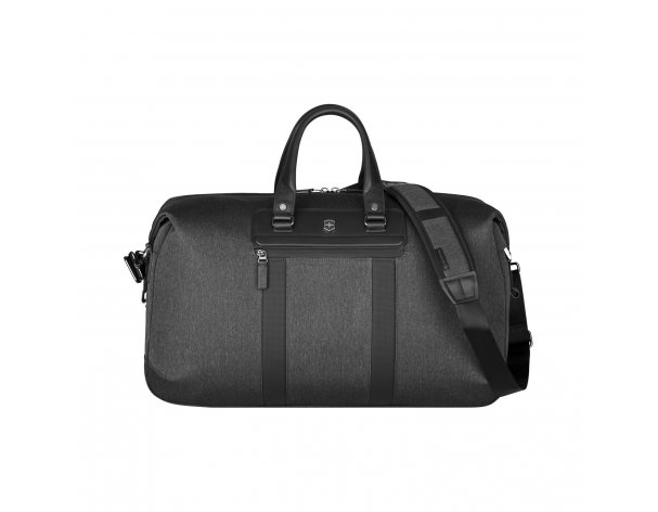 Travel bag Victorinox Architecture Urban 2 Weekender, polyester/leather, 24x56x30 cm, 45 L, grey (612667)